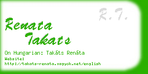 renata takats business card