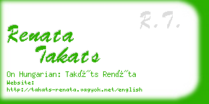 renata takats business card